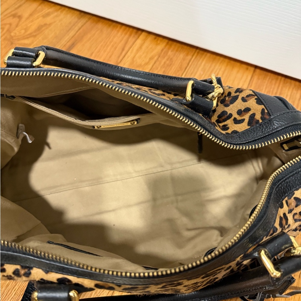 Banana Republic Leopard Print Leather Handbag - Picture 4 of 5